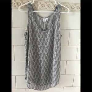 BP Studio Sleeveless High Low Tank Top sz M